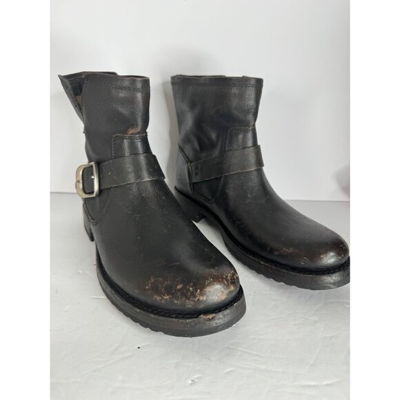 Frye Veronica Leather Bootie Women's Size 7 Antiqued Black Distressed  NIB - Picture 3 of 9
